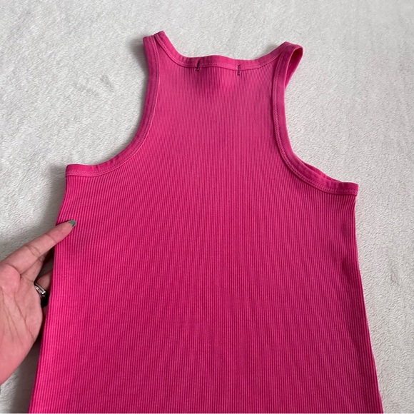 AMO Muscle Tank Ribbed Midi Dress in Pink Size XS - Picture 10 of 15